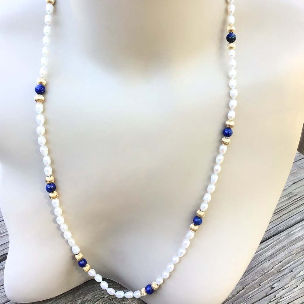 Hand Crafted Authentic Pearl Necklace NWT 25” - Picture 11 of 12
